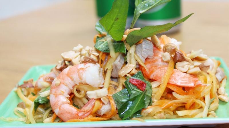 Đu Đủ Khmer Đâm (Salad Thái) 2 Chị Em